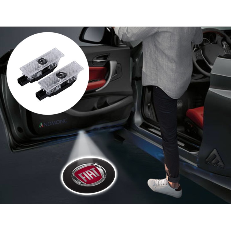 Fiat Wired Car Door Logo Projector Lights
