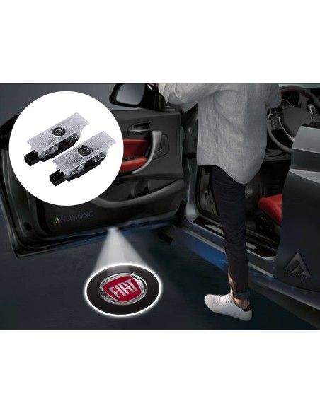 Fiat Wired Car Door Logo Projector Lights