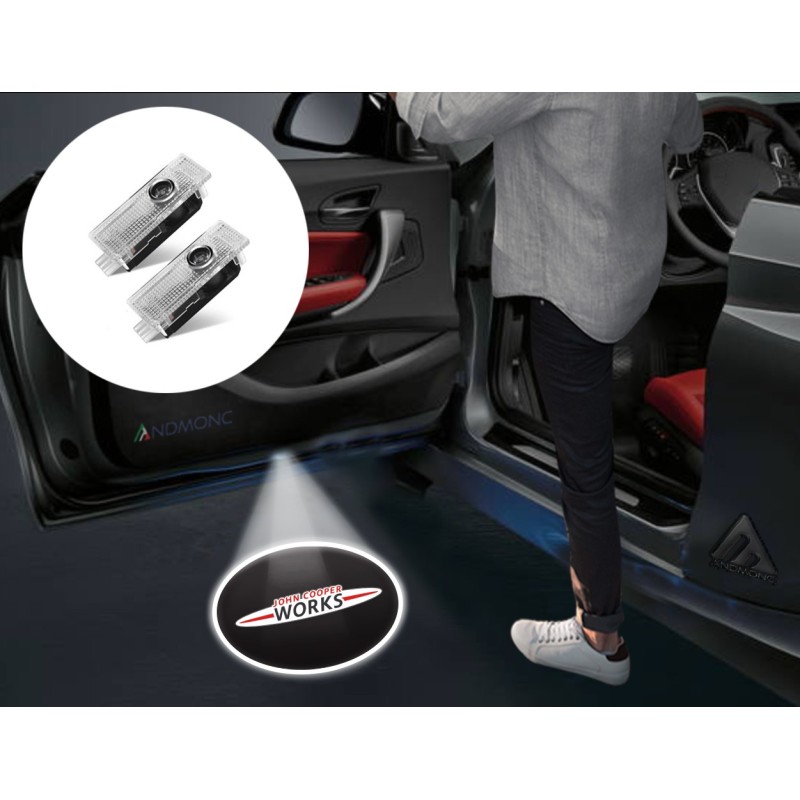 Mini Cooper JCW Wired Car Door Logo Projector Lights