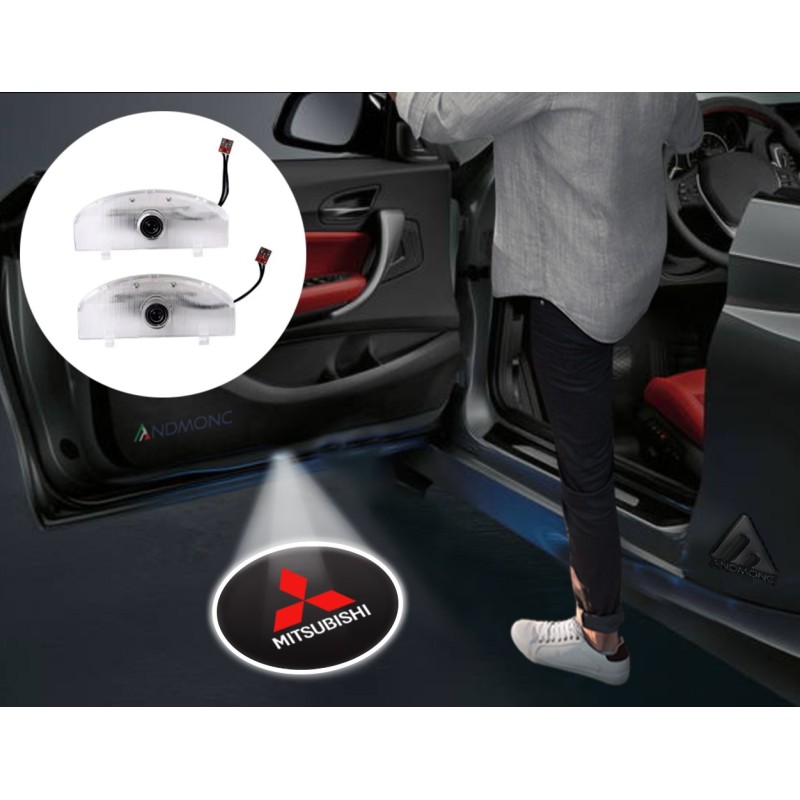Mitsubishi Wired Car Door Logo Projector Lights
