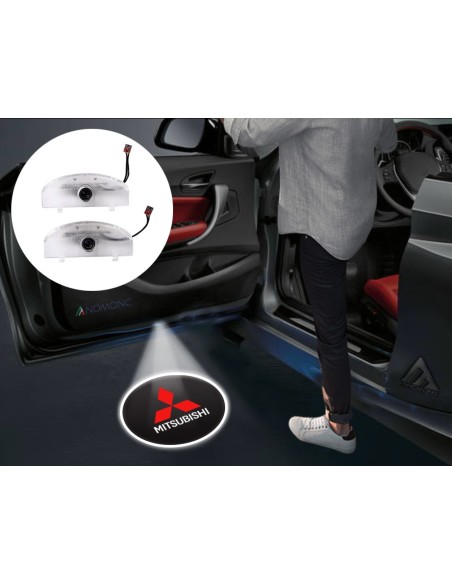 Mitsubishi Wired Car Door Logo Projector Lights