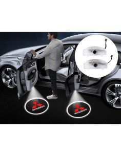 Mitsubishi Wired Car Door Logo Projector Lights 2