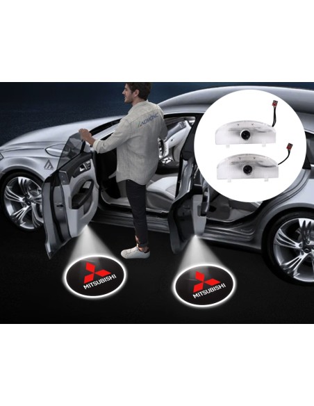 Mitsubishi Wired Car Door Logo Projector Lights
