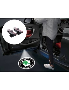 Škoda Wired Car Door Logo Projector Lights