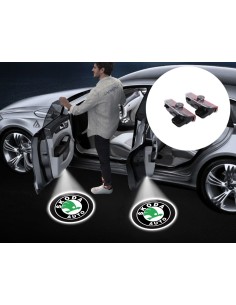 Škoda Wired Car Door Logo Projector Lights 2