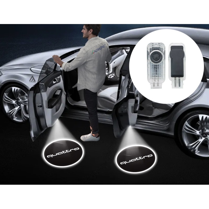Audi Quattro Wired Car Door Logo Projector Lights