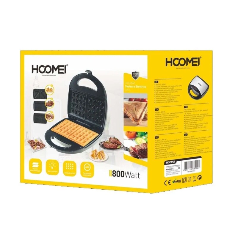 HM-5860 3-in-1 Sandwich & Waffle Maker – 800 W