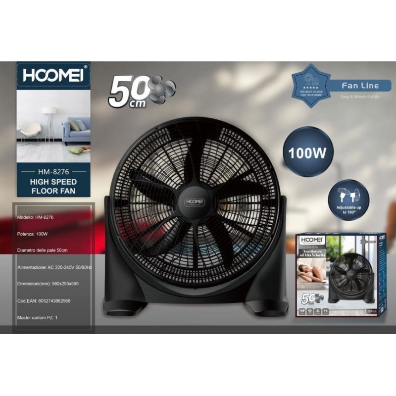 HM-8276 Fan – 100 W, 50 cm