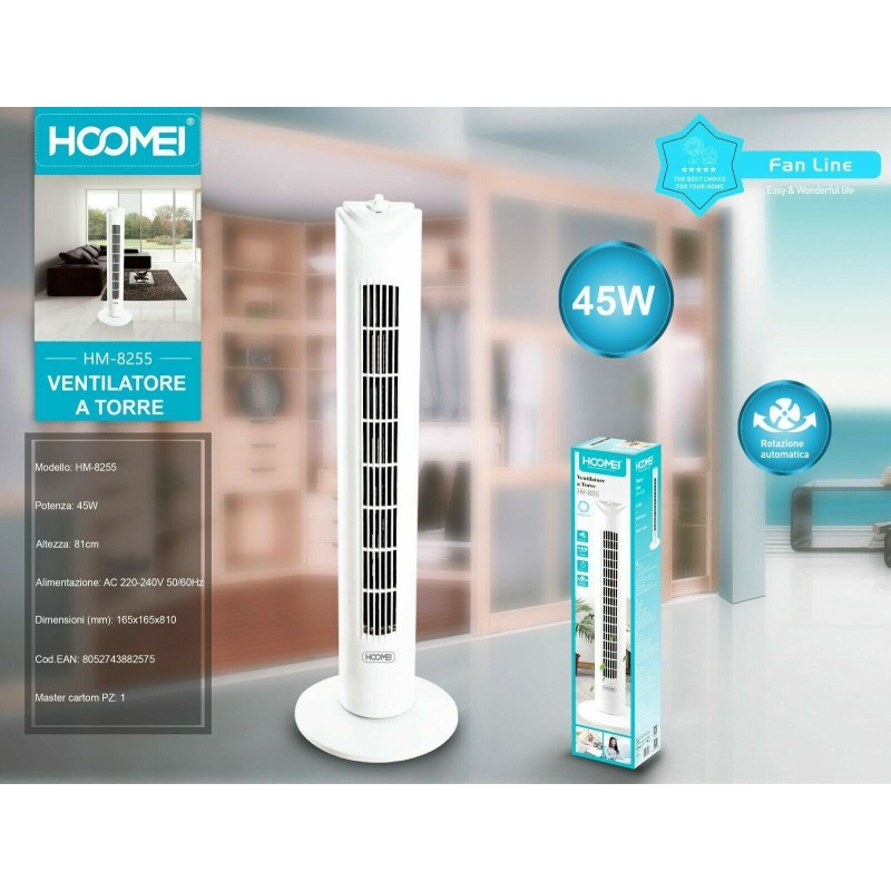 HM-8255 Tower Fan – 45 W