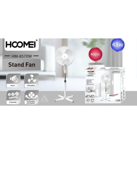 HM-8670W Pedestal Fan – 45 W