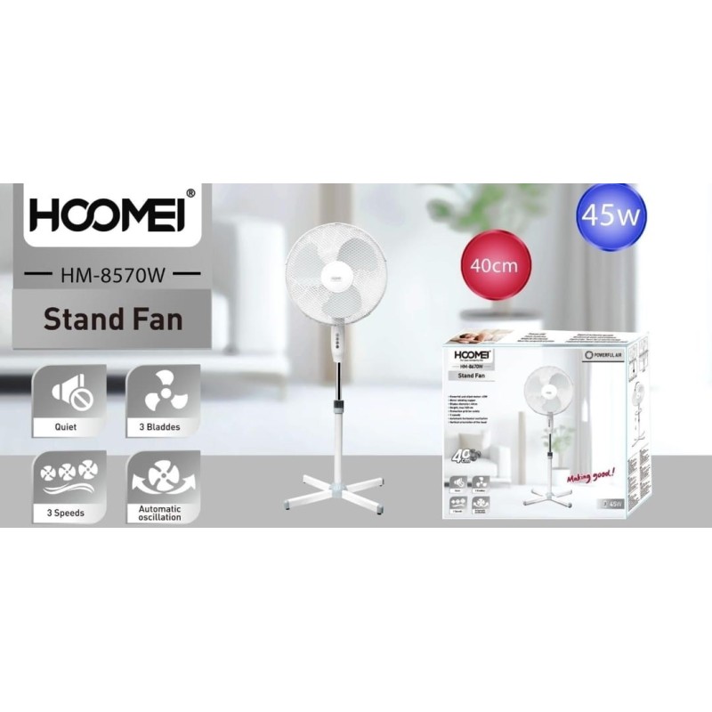 HM-8670W Pedestal Fan – 45 W