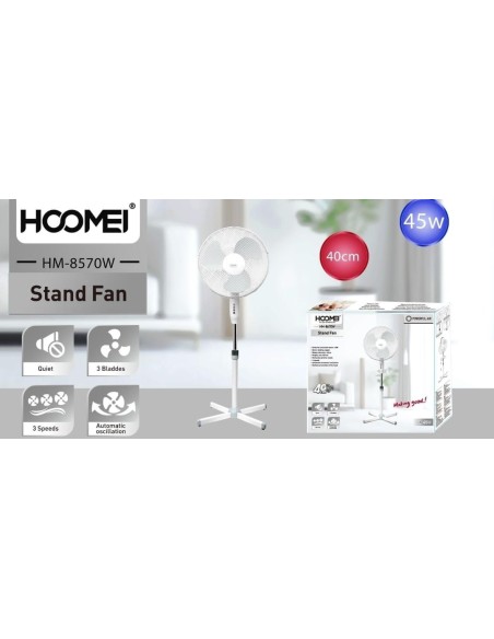 HM-8670W Pedestal Fan – 45 W