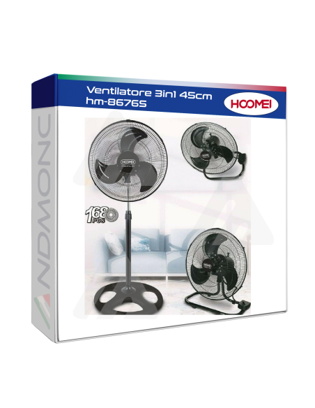 HM-8676S 3-in-1 Fan – 45 cm