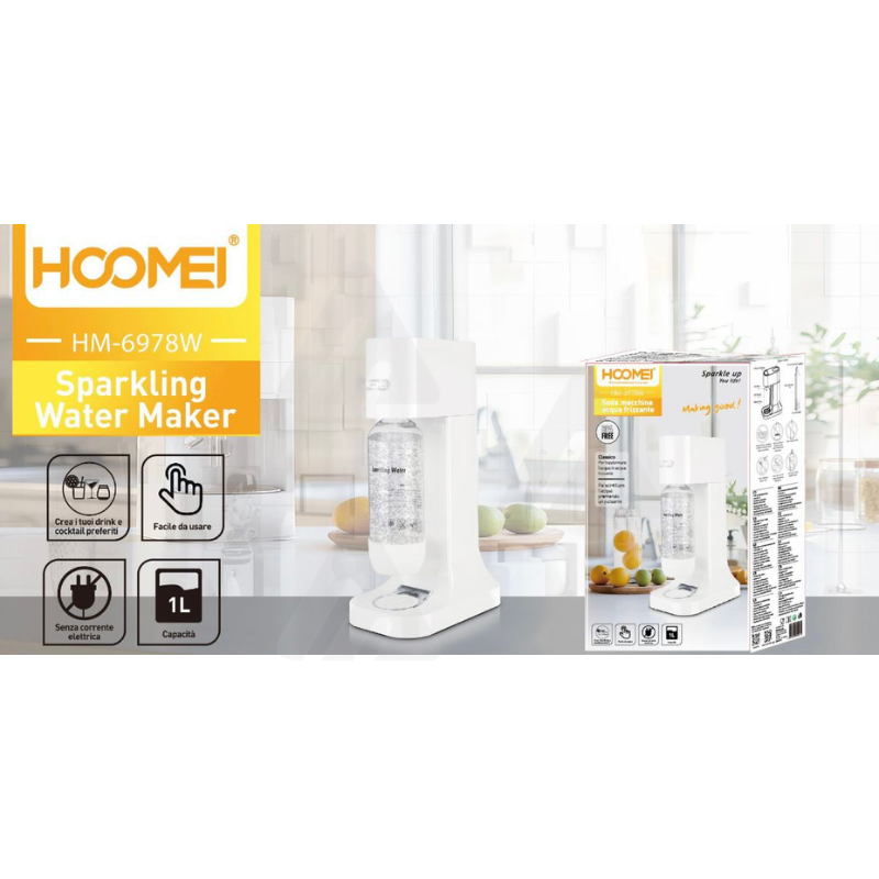 HM-6978W Sparkling Water Maker – 1 L