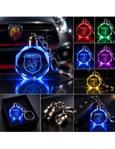 Abarth Multicolour LED Keyring – Crystal Effect