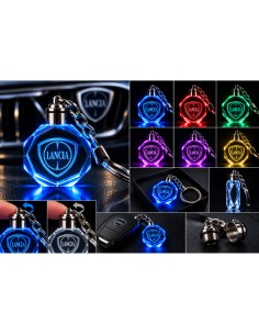 Lancia Multicolour LED Keyring – Crystal Effect