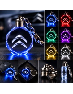 Citroën Multicolour LED Keyring – Crystal Effect