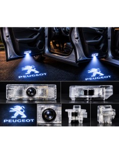 Peugeot Wired LED Door Logo Projector Lights – 7 × 3 cm, 2 or 4 Doors