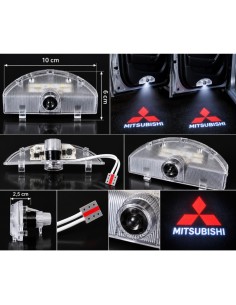 Mitsubishi Wired LED Door Logo Projector Lights – 10 × 6 cm, 2 or 4 Doors